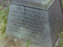 Robert Johnstone THOMSON
son of William
Grahams town care of God Lockerbie.. and
born at Grahams town 9 Jan 1829
d: Clairmont 11 Apr 1872
Margaret NEWBLCING his
d at Clairmont 18 Jan 1894
W
Cemetery of Dryfesdale Parish Church, Lockerbie, Dumfriesshire, Scotland