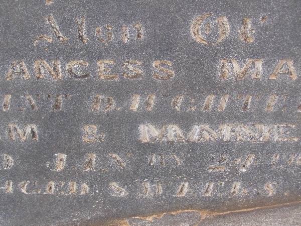 Grave of Mary COSTELLO,  | Frances Mary GALE,  | & James Henry GALE,  | Old Dubbo cemetery,  | New South Wales  | 