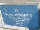 Theodore Wilhelm HERSE
b: 14 Mar 1899, d: 24 Jul 1985
Eagleby Cemetery, Gold Coast City
