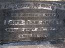 Edith Elsie KILDEY, mother nana,
died 25-10-2 aged 66 years;
Gheerulla cemetery, Maroochy Shire