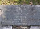 Margaret Doreen ALLEN,
died 16-12-75 aged 79 years;
Henry Jobe ALLEN,
died 14-3-76 aged 85 years;
Gheerulla cemetery, Maroochy Shire