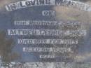 Alfred George SIMS, brother uncle,
died 18 Feb 1985 aged 86 years;
Gheerulla cemetery, Maroochy Shire