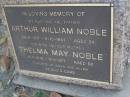 Arthur William NOBEL, husband father,
23-5-1917 - 5-10-1941 aged 24 years;
Thelma May NOBEL, wife mother,
6-7-1918 - 11-1-1977 aged 58 years;
parents of Gwen & Wilma;
Gheerulla cemetery, Maroochy Shire