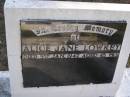 Alice Jane LOWREY,
died 5 Jan 1942 aged 45 years;
Gheerulla cemetery, Maroochy Shire