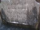 Ben PICKERING, father,
died 8 July 1935 aged 75 years;
Gheerulla cemetery, Maroochy Shire
