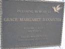 Grace Margaret BANNISTER,
11-10-1922 - 1-1-1997 aged 74 years;
Gheerulla cemetery, Maroochy Shire