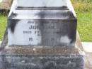 Jeremiah DUNN, father,
died 22 Oct 1920 aged 79 years;
Elizabeth DUNN, mother,
died 10 July 1923 aged 84 years;
Jeremiah, son,
died 9 July 1900;
Gleneagle Catholic cemetery, Beaudesert Shire