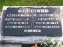 John Cuthbert BARRETT,
died 2-2-73 aged 76 years;
Kathleen BARRETT,
died 10-10-73 aged 74 years;
Gleneagle Catholic cemetery, Beaudesert Shire