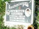 Leslie Shane DAHTLER,
died 27 May 1985 aged 15 years;
Gleneagle Catholic cemetery, Beaudesert Shire