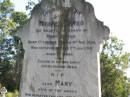 Michael DWYER,
husband of Mary DWYER,
born County Limerick Ireland 4 Nov 1838,
died 7 Jan 1910 aged 71 years,
erected by wife, family, brother Denis;
Mary, wife,
died 15 Dec 1919 aged 66 years;
Denis, brother,
died 30 May 1919 aged 84 years;
Gleneagle Catholic cemetery, Beaudesert Shire