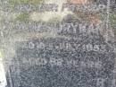 James DRYNAN, husband father,
died 16 July 1953 aged 82 years;
Kate Cecilia DRYNAN,
died 28 March 1954 aged 83 years;
Gleneagle Catholic cemetery, Beaudesert Shire