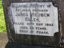 James Reuben ELLEM, husband,
killed 14 May 1952 aged 39 years;
Gleneagle Catholic cemetery, Beaudesert Shire