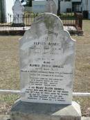 Alfred ANSELL
16 Nov 1893 aged 47
Alfred Erold ANSELL
killed in action Zonnebeke Ridge 4 Oct 1917 aged 25 years and 5 months
Mary Ellen ANSELL
19 Aug 1925 aged 72
Gods Acre cemetery, Archerfield, Brisbane