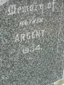 Annie F. ARGENT,
mother,
1887 - 1934;
Goomeri cemetery, Kilkivan Shire
