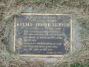 Relma Jessie LUPTON,
mother,
27-11-1912 - 15-07-2003;
Goomeri cemetery, Kilkivan Shire