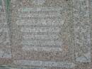 Richard Eyre PATTERSON,
husband father,
died 31 March 1943 aged 54 years;
Goomeri cemetery, Kilkivan Shire
