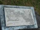 Edward Joseph HENNINGSEN,
husband father father-in-law,
died 29 Jan 1967 aged 59 years;
Ross Edward,
son brother brother-in-law,
died 7 May 1944 aged 1 day;
Goomeri cemetery, Kilkivan Shire