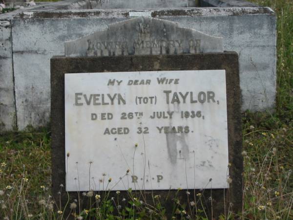 Evelyn (Tot) TAYLOR  | 26 Jul 1936  | 32 yrs  |   | St Matthew's (Anglican) Grovely, Brisbane  | 