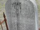 John MEISSNER
d: 18 Mar? 1891, aged 21
Haigslea Lawn Cemetery, Ipswich