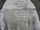 Bertha frau Christian STALLMANN
b: 14 Dec 1862, d: 14 May 1901
Glichfals Kathrina STALLMANN
b: 24 Jun 1868 (Eisenmanger)
d: 11 Mar 1904
Haigslea Lawn Cemetery, Ipswich