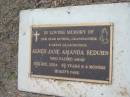 Agnes Jane Amanda BEDUHN
8 Oct 2004, aged 83 years, 4 months
Haigslea Lawn Cemetery, Ipswich