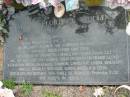 Valerie Florence MULLINS
b: 28 Jul 1942, d: 21 Dec 2003
(husband Lloyd, children Shane (deceased), Sharon, Christine, Linda, Gregory, Janelle, Bradley, Brendan, Gavin, Angela, Leon)
Haigslea Lawn Cemetery, Ipswich