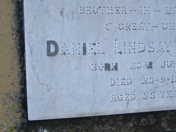 Daniel Lindsay PAMPLING  | b: 23 Jun 1919, d: 23 Sep 1974, aged 55  | Harrisville Cemetery - Scenic Rim Regional Council  | 