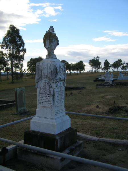 William ADAMS c.l.  | B: Dalkeith, Scotland  | d: 7 Nov 1893, aged 70  | (wife) Allison Dickson (ADAMS)  | d: 24 Jan 1898, aged 74  |   | John Alexander ADAMS  | d: 16 Dec 1893, aged 32  |   | Mary  | (youngest daughter of William and Alison ADAMS)  | d: at Childers, 28 Nov 1900, aged 33  |   | Isiah TITMARSH  | d: 30 Aug 1880, aged 40  |   | Harrisville Cemetery - Scenic Rim Regional Council  | 