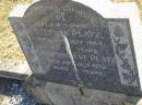 Stephen PLATZ
d: 22 May 1944 aged 18?
Catherine Eve PLATZ
d: 24 Jul 1972, aged 78
Harrisville Cemetery - Scenic Rim Regional Council