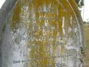 Alice POOL (wife of F POOL)
d: 13 Jul 1905, aged 42
Frederick POOL
d: 11 Aug 1943, aged 81 (cremated Brisbane)
Harrisville Cemetery - Scenic Rim Regional Council