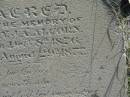 Mary LA ALCORN
b: 8 ? 1856
d: 2 August 1877
Harrisville Cemetery - Scenic Rim Regional Council