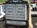 Albertina BUSSIAN; b: 22 Oct 1853; d: 27 Jun 1922
August BUSSIAN; b: 9 Jun 1854; d: 6 Aug 1938
St Pauls Lutheran Cemetery, Hatton Vale, Laidley Shire