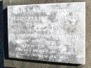 Marcelline Agnes REYNOLDS,
wife of Patrick William REYNOLDS,
died 15 Nov 1981 aged 67 years;
Helidon Catholic cemetery, Gatton Shire