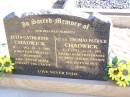 parents;
Julia Catherine CHADWICK, mother,
30-3-1912 - 22-9-2001;
Thomas Patrick CHADWICK,
5-2-1912 - 23-9-1943,
killed in action France,
at rest Clichy, France;
Helidon Catholic cemetery, Gatton Shire