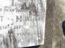 Robert MCINTOSH, father,
died 8 Sept 1979 aged 79 years;
Helidon Catholic cemetery, Gatton Shire