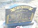 Robert John MCINTOSH,
husband of Margaret (Peg),
born 15-8-1927 died 5-6-1999 aged 71 years;
father of Peter, Patrick, Paul, Ann, Anthony,
Colleen & families;
Helidon Catholic cemetery, Gatton Shire