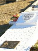 Narelle Alice DISTANT,
daughter sister,
died 2 Aug 1958 aged 18 months;
Isobel Charlotte Mary DISTANT, mum,
2521919 - 1572005,
ashes scattered with Narelle;
Helidon Catholic cemetery, Gatton Shire