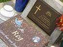 R.A. (Reg) MCKENNA,
died 11 Oct 2003 aged 87 years,
husband of Ev,
dad of Reg, Trevor, Pam & families;
Howard cemetery, City of Hervey Bay