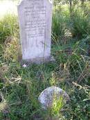 Wiebke FISCHER,
born 21 Jan 1830 died 17 July 1904;
Paul FISCHER, husband,
born 14 April 1828 died 10 June 1911;
erected by son Marcus FISCHER;
HoyaBoonah Baptist Cemetery, Boonah Shire