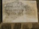 Annie Martha GRAY,
died 13 June 1936 aged 28 years,
wife of Martin Thomas,
mother of Malcolm & Margaret;
Jondaryan cemetery, Jondaryan Shire
