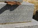 William Charles WILLIAMS,
died 15 Nov 1913 aged 68 years;
Ann Charlotte WILLIAMS,
accidentally killed at Esk
25 Aug 1908 aged 56 years;
Maurice Lloyd WILLIAMS,
born 2 Feb 1884,
accidentally killed 1 Oct 1904;
Jondaryan cemetery, Jondaryan Shire
