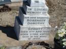 Rosemary Dorothy SPROTT,
daughter,
died 11 Apr 1956 aged 3 years 4 months;
Jondaryan cemetery, Jondaryan Shire
