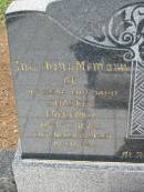 Charles Frederick RETSCHLAG, husband,
died 16 Nov 1961 aged 69;
Jane Elizabeth RETSCHLAG, wife,
died 6 Dec 1969? aged 77;
Kalbar General Cemetery, Boonah Shire