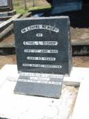Ethel L. BISHOP,
died 13 June 1948 aged 43 years;
Gwynfa Delme LAMBERTH nee BISHOP,
born 12-2-1930 died 18-2-1996;
Kalbar General Cemetery, Boonah Shire