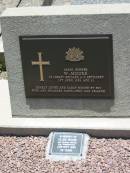 W. MOORE,
died 1 June 1958 aged 61;
loved by wife & children Dawn, John and Graham;
Ellen MOORE, mother grandmother,
23 Sept 1960 aged 56 years;
Kalbar General Cemetery, Boonah Shire