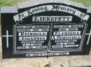 LIEKEFETT;
Reinhold Johannes, husband father pop,
died 4-4-1987 aged 89 years;
Elfrieda A. Dorothea, mother nana,
died 18-8-1993 aged 91 years;
Kalbar General Cemetery, Boonah Shire