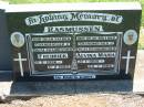 RASMUSSEN;
Fredrick, father grandfather great-grandfather,
11-2-1896 - 11-2-1989;
Alvina Maria, mother grandmother great-grandmother,
31-1-1900 - 22-7-1986;
Kalbar General Cemetery, Boonah Shire