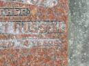 Elizabeth Harriet RUSSELL, mother,
died 28 Aug 1966 aged 74 years;
Kalbar General Cemetery, Boonah Shire