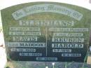 Mavins KLEINHANS (nee MADDOX), wife mother,
23-12-1920 - 16-4-1996;
Reuben Harold KLEINHANS, husband father,
1-7-1916 - 9-4-1998;
Kalbar General Cemetery, Boonah Shire