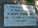 Albert SCHOSSOW, father,
died 7 Nov 1922 aged 53 years;
Kalbar General Cemetery, Boonah Shire